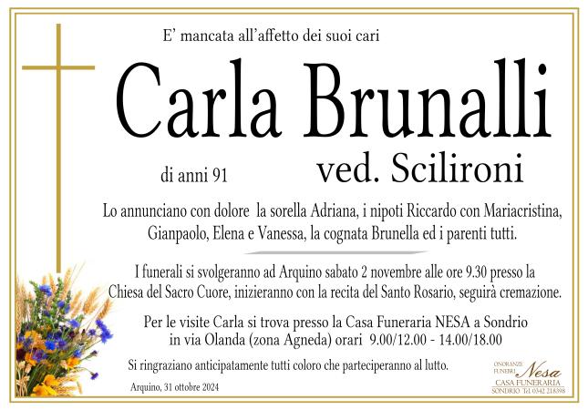 Necrologio CARLA BRUNALLI