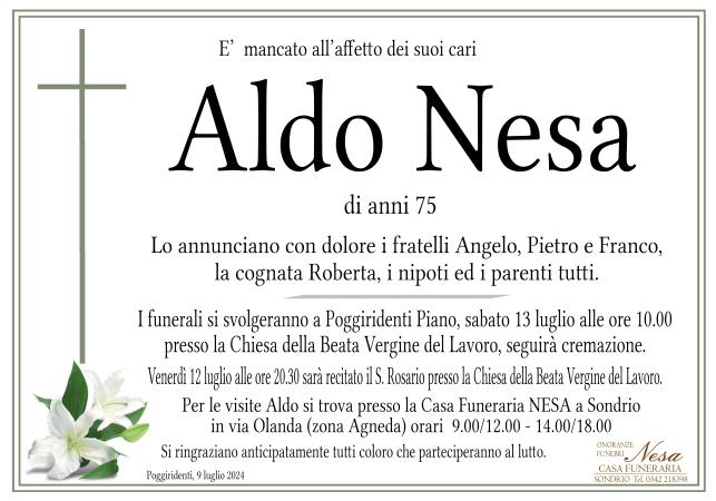 Necrologio Aldo Nesa