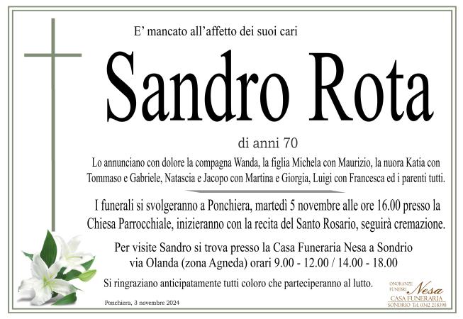 Necrologio Sandro Rota