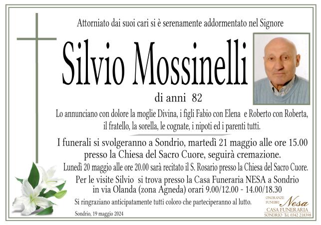 Necrologio Silvio Mossinelli
