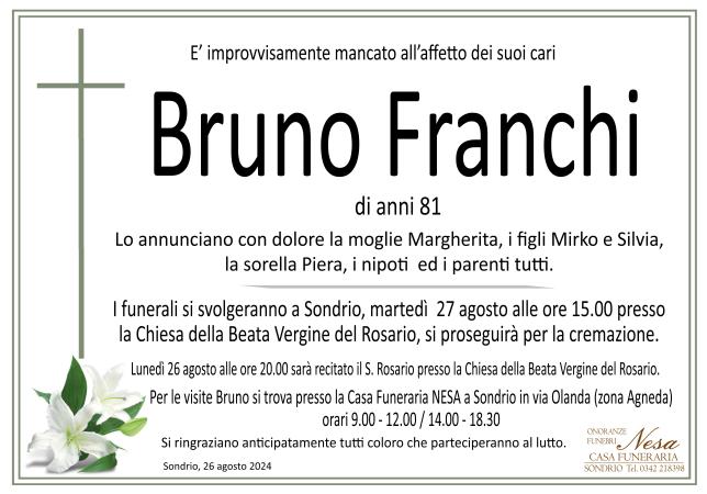 Necrologio Bruno Franchi