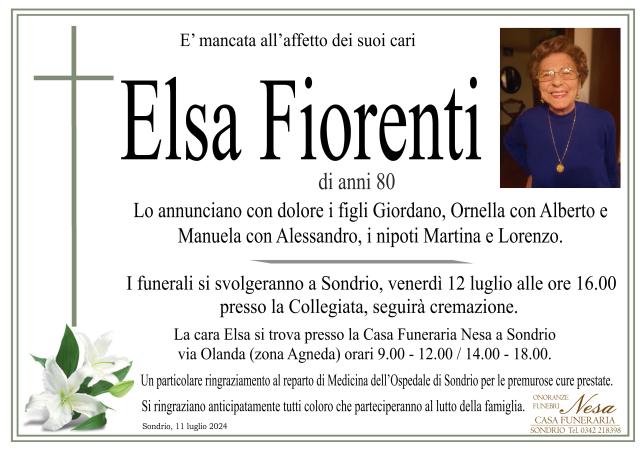 Necrologio Elsa Fiorenti