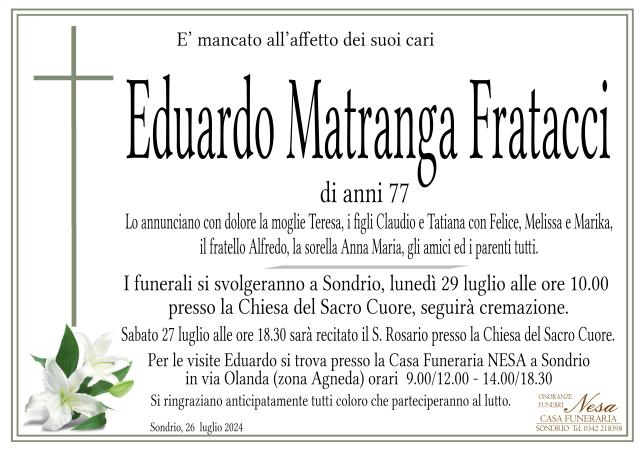 Necrologio Eduardo Matranga Fratacci