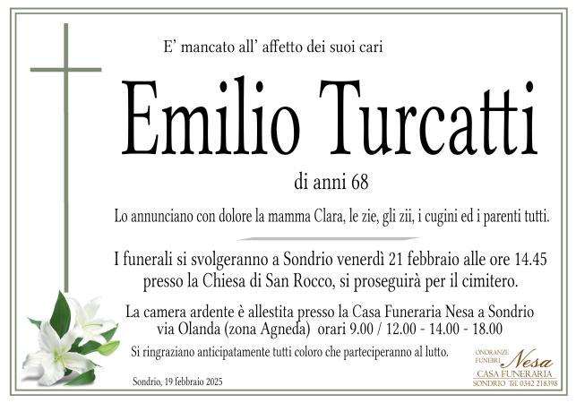 Necrologio EMILIO TURCATTI