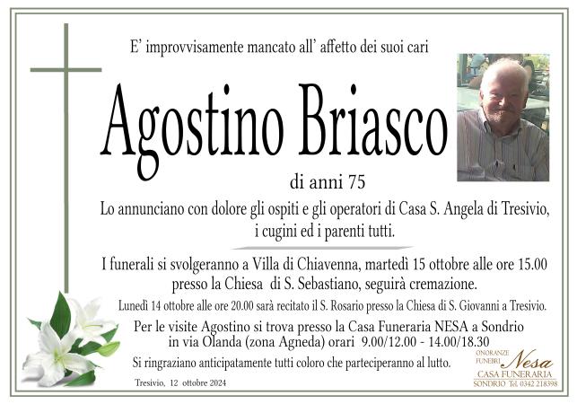 Necrologio Agostino Briasco