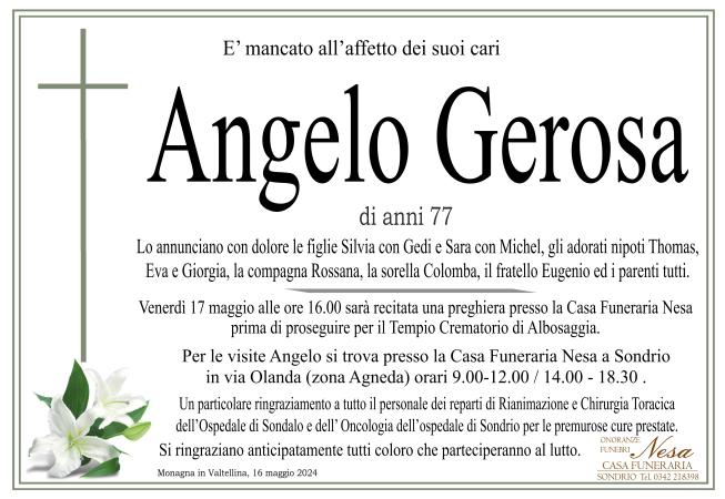 Necrologio Angelo Gerosa